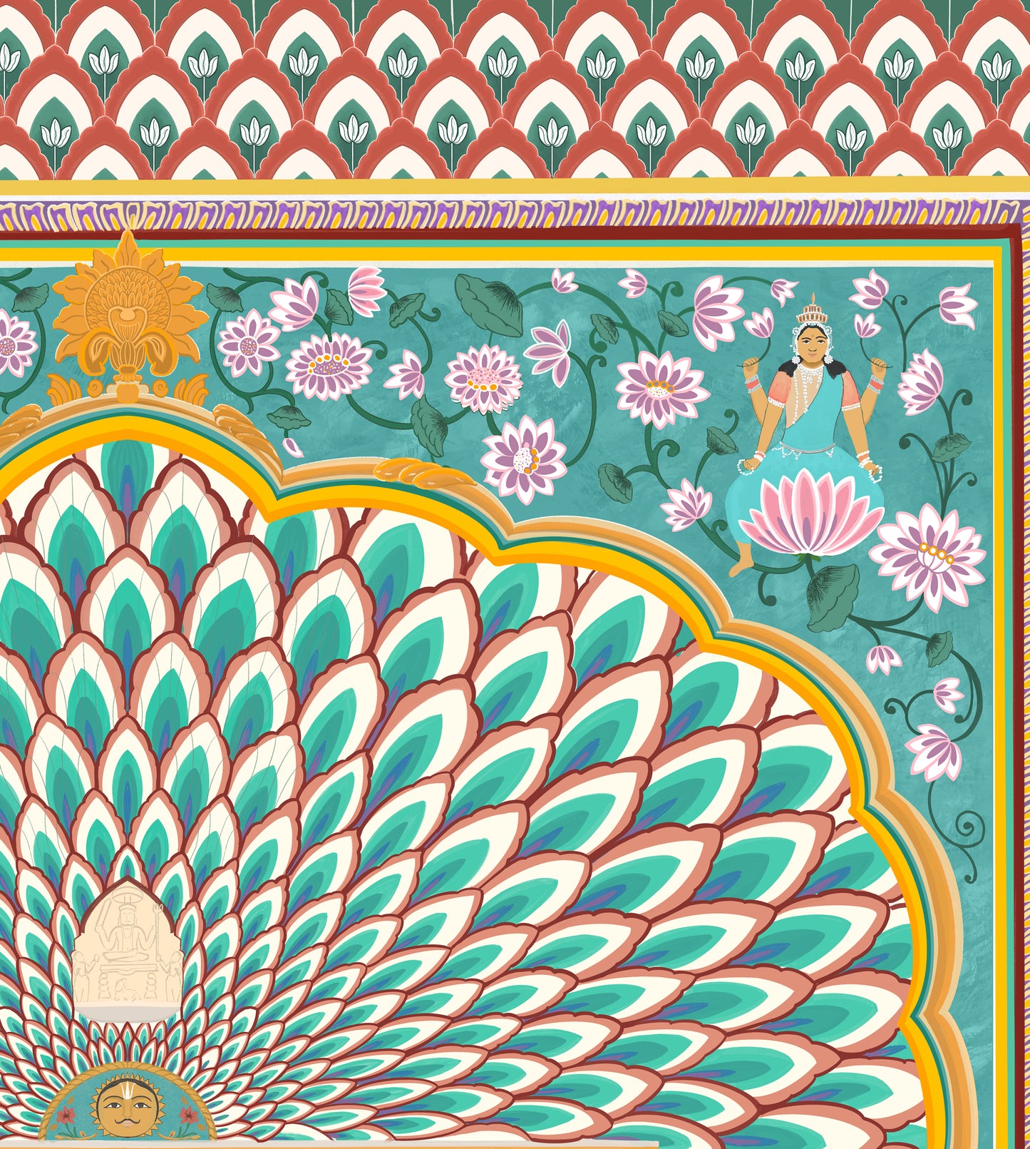 Lotus Gate, Jaipur India Art Print